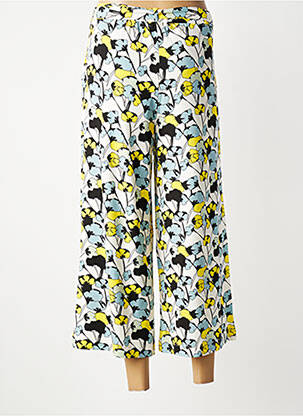 Pantalon 7/8 stretch taille normale jaune ZILCH femme