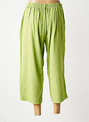 Pantacourt taille élastique taille normale vert ZHENZI femme