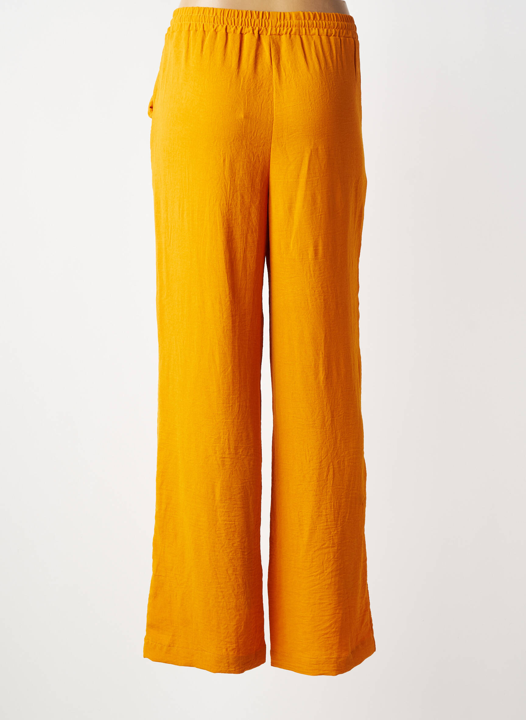 Pantalon large tissage crêpe taille normale orange TIFFOSI femme