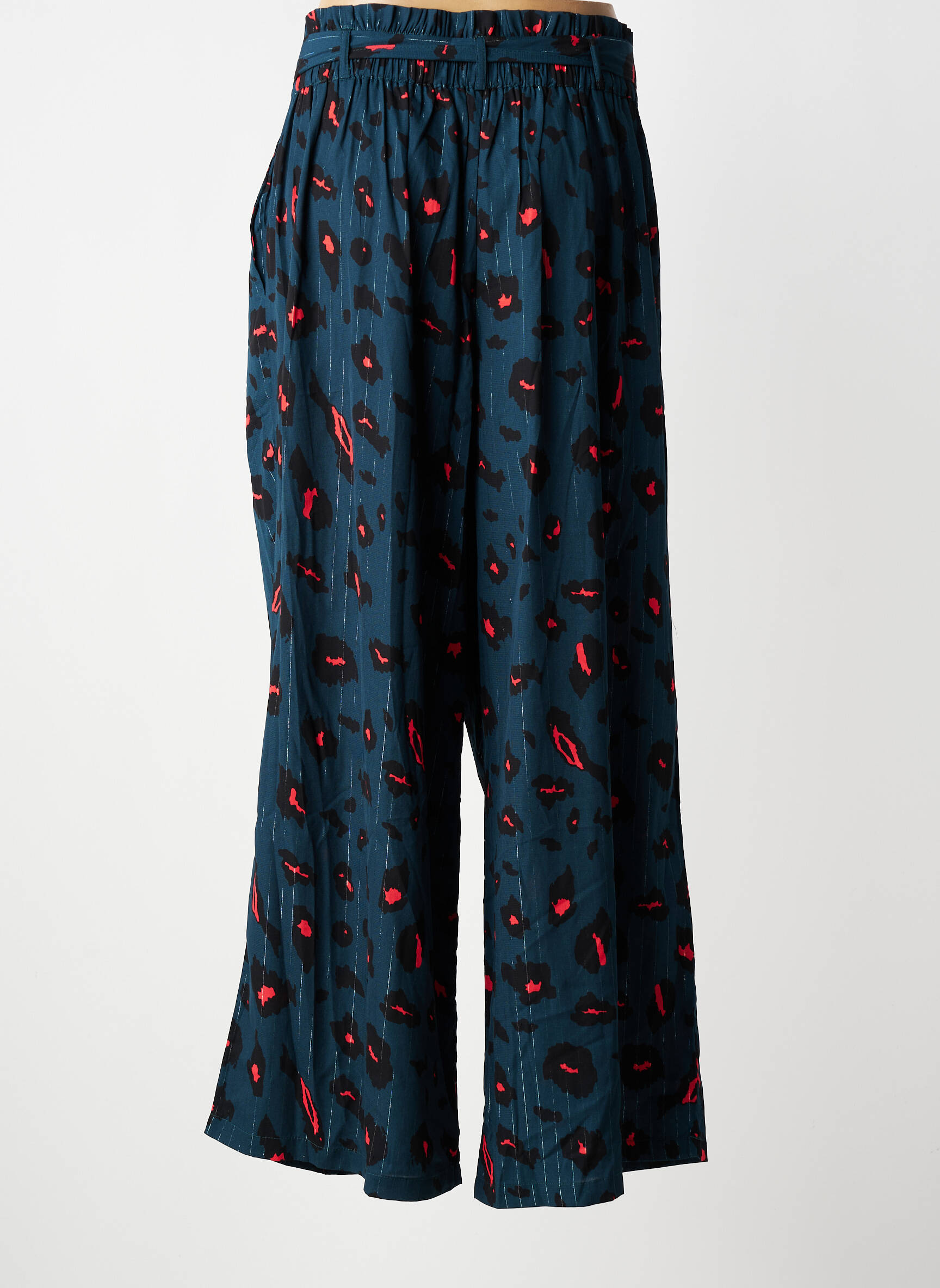 Pantalon large coupe fluide taille normale bleu MAELLE femme