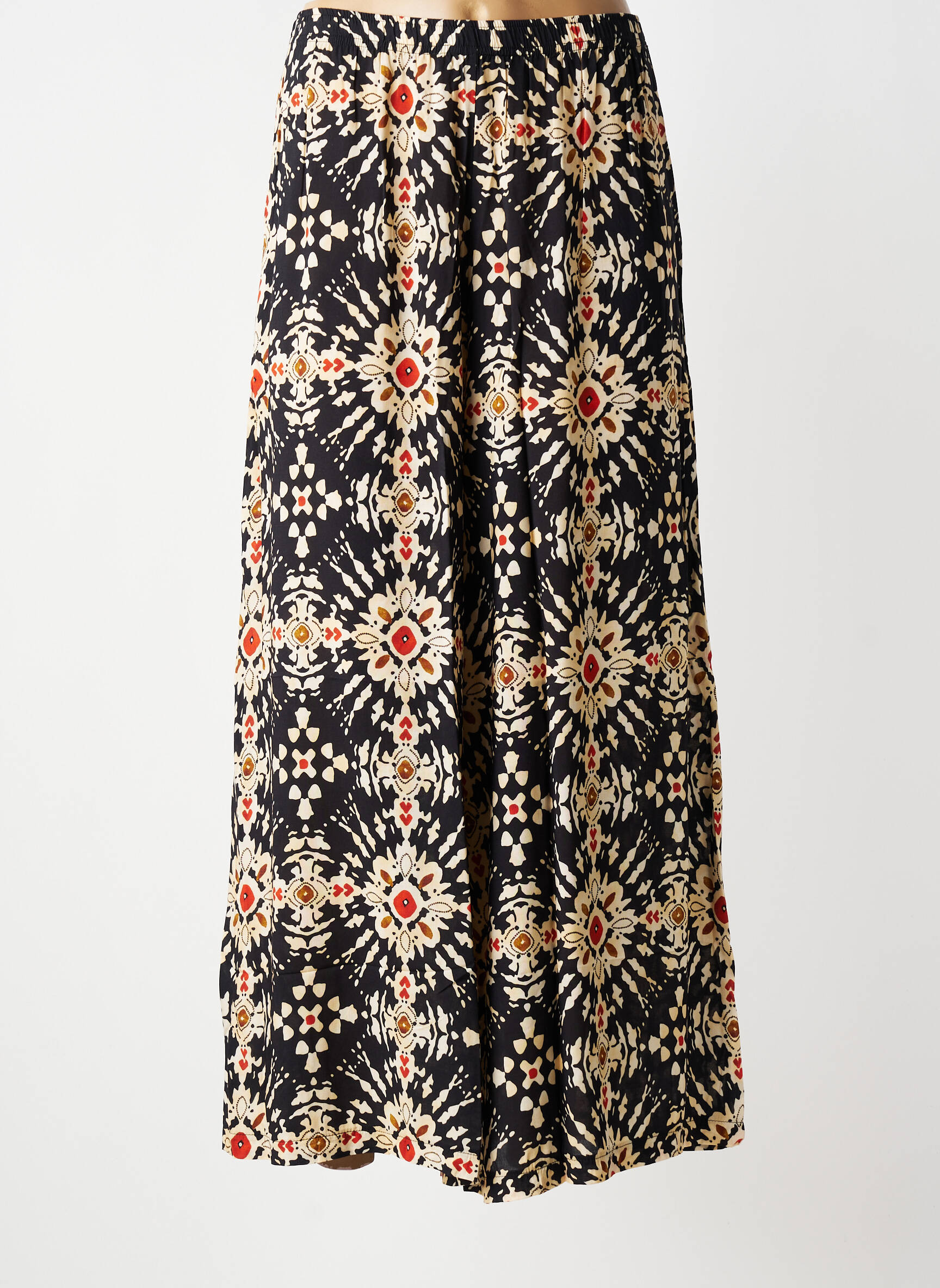 Pantalon large tissage popeline taille normale noir G!OZE femme
