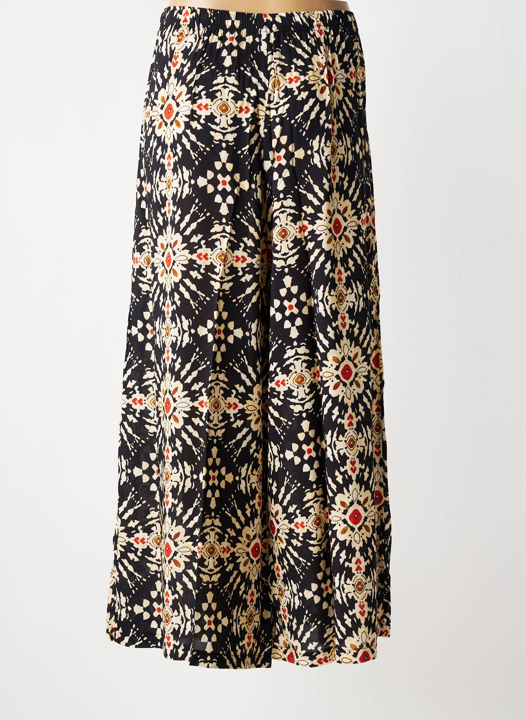 Pantalon large tissage popeline taille normale noir G!OZE femme