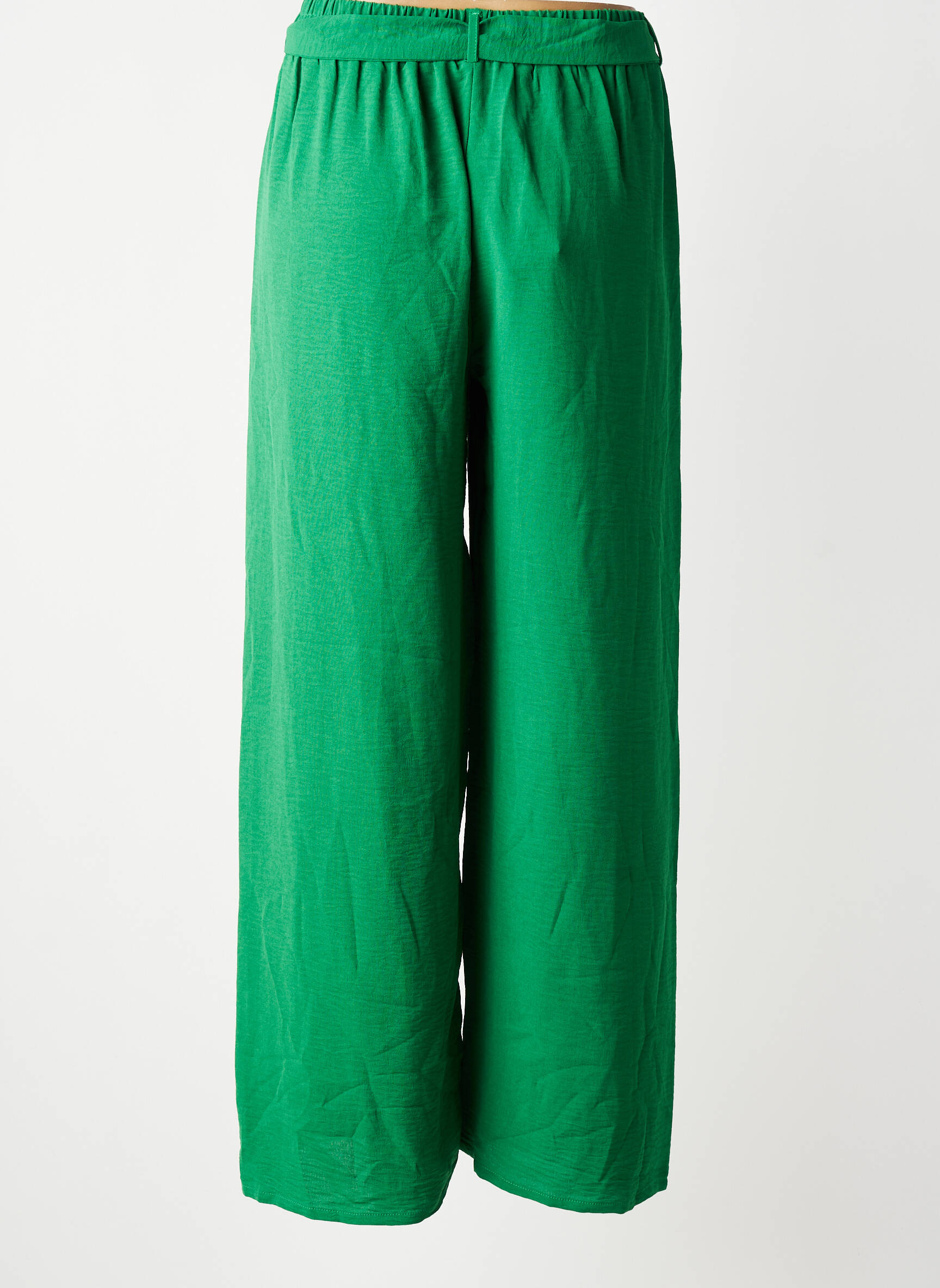 Pantalon large coupe fluide taille normale vert PM MERE & FILLE femme
