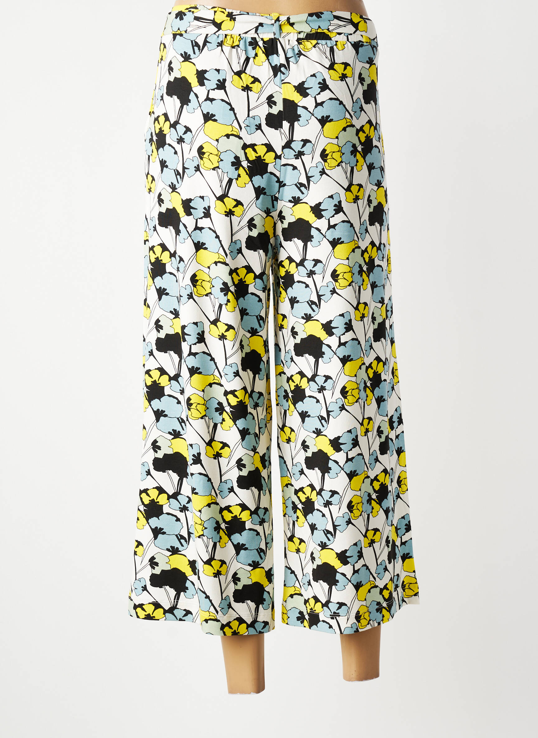 Pantalon 7/8 stretch taille normale jaune ZILCH femme