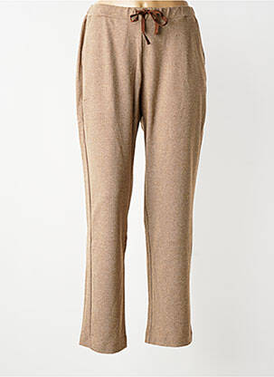 Pantalon droit stretch taille normale beige YERSE femme