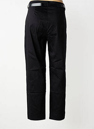 Pantalon droit fermeture zippée sous rabat avec crochet taille normale noir TIFFOSI femme