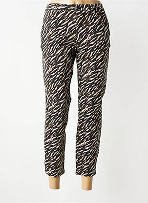 Pantalon slim stretch taille normale marron ONLY femme