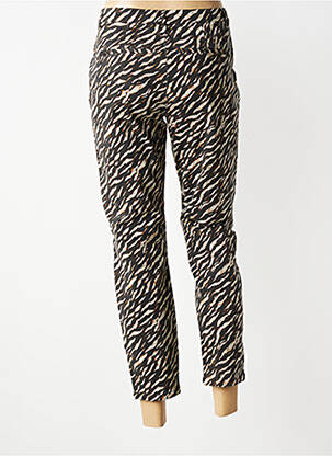 Pantalon slim stretch taille normale marron ONLY femme
