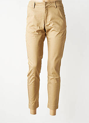 Pantalon slim stretch taille normale beige KAFFE femme