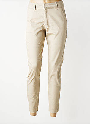 Pantalon slim stretch taille normale beige KAFFE femme