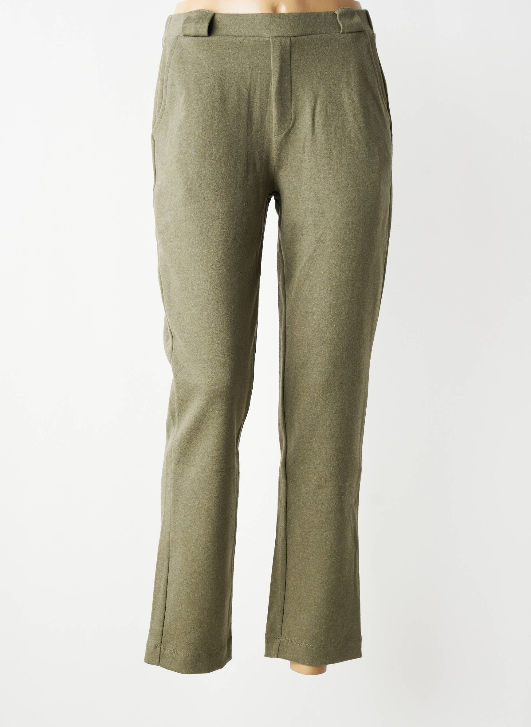 Pantalon chino taille normale taille normale vert YERSE femme