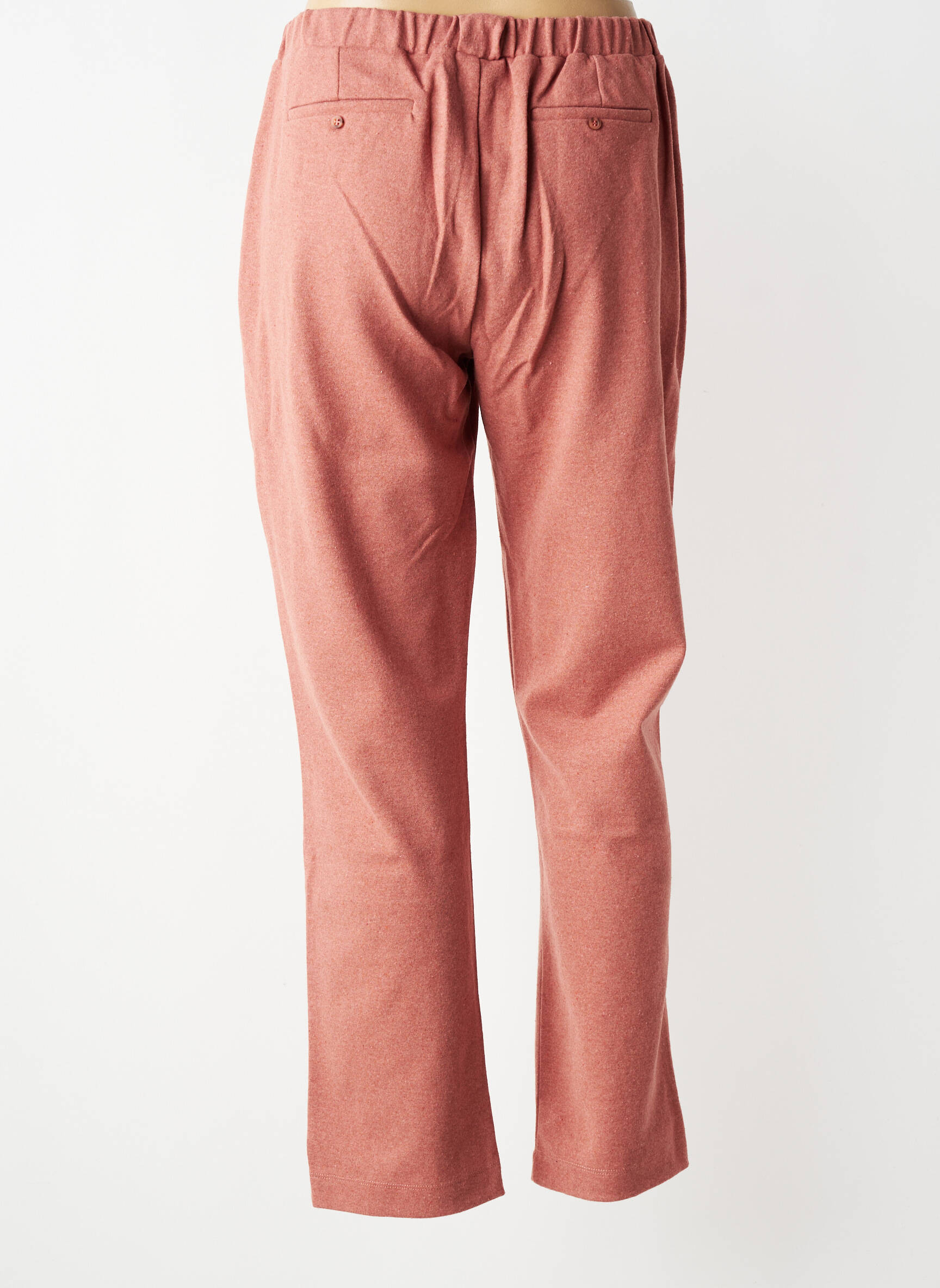 Pantalon droit stretch taille normale rose YERSE femme
