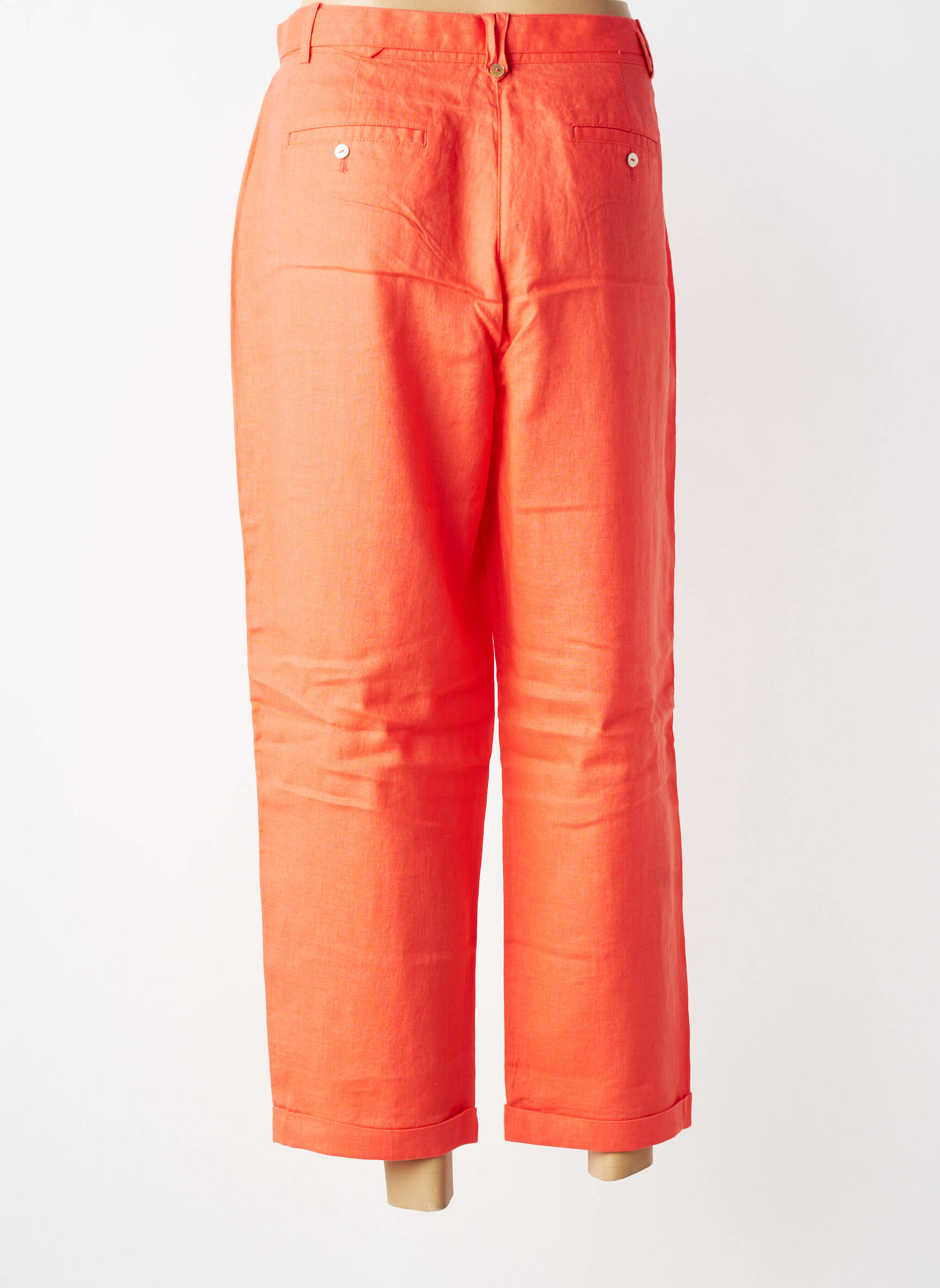 Pantalon droit taille normale taille normale orange JULIE GUERLANDE femme