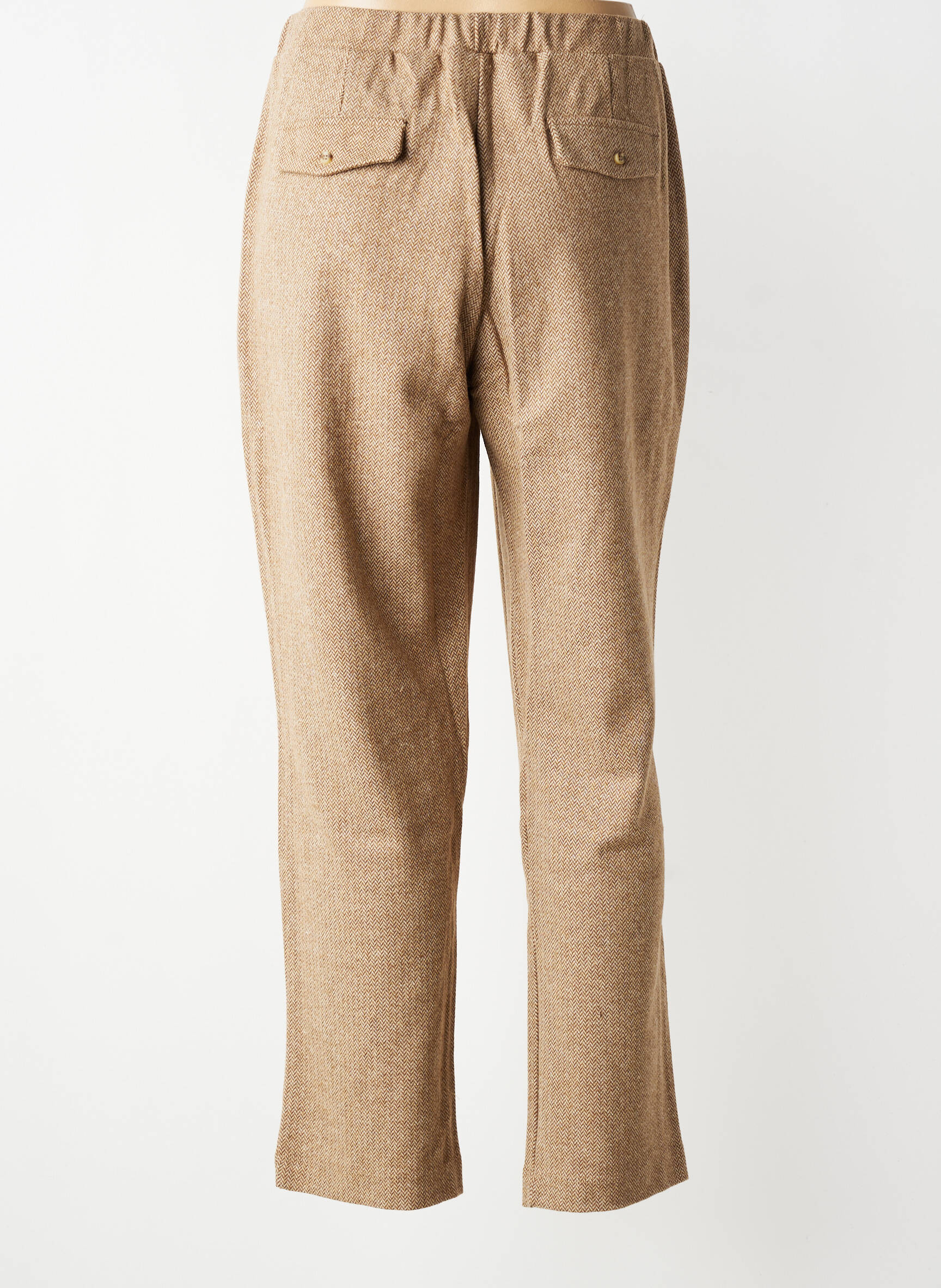 Pantalon droit stretch taille normale beige YERSE femme