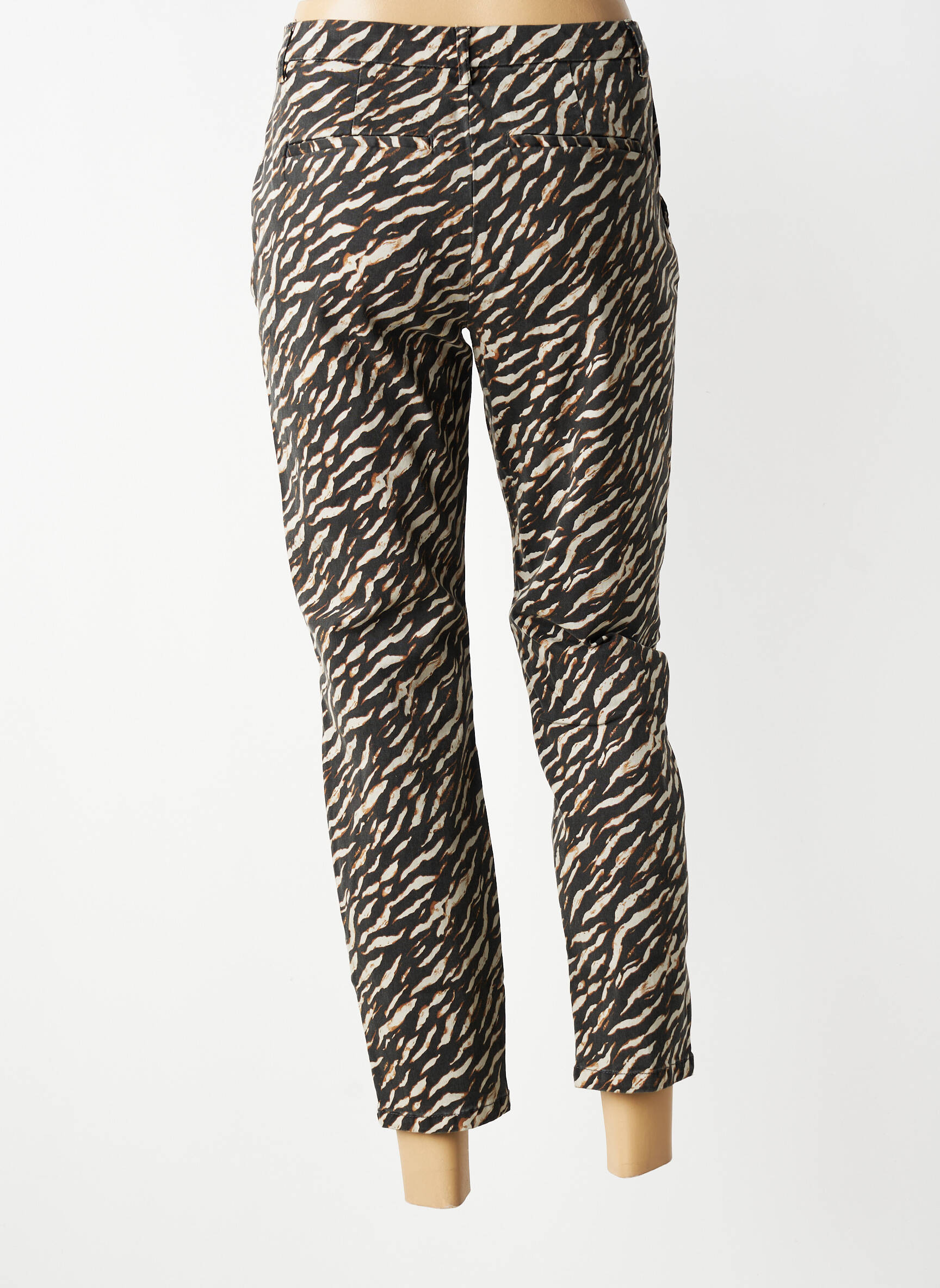Pantalon slim stretch taille normale marron ONLY femme