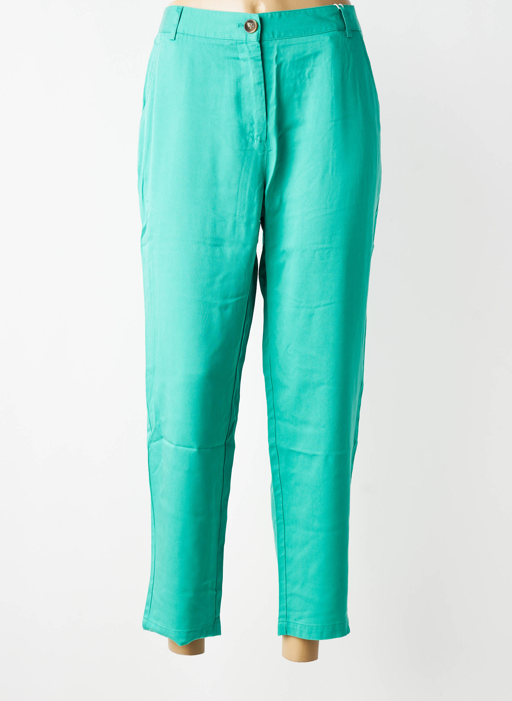 Pantalon slim taille élastique taille normale bleu C'EST BEAU LA VIE femme
