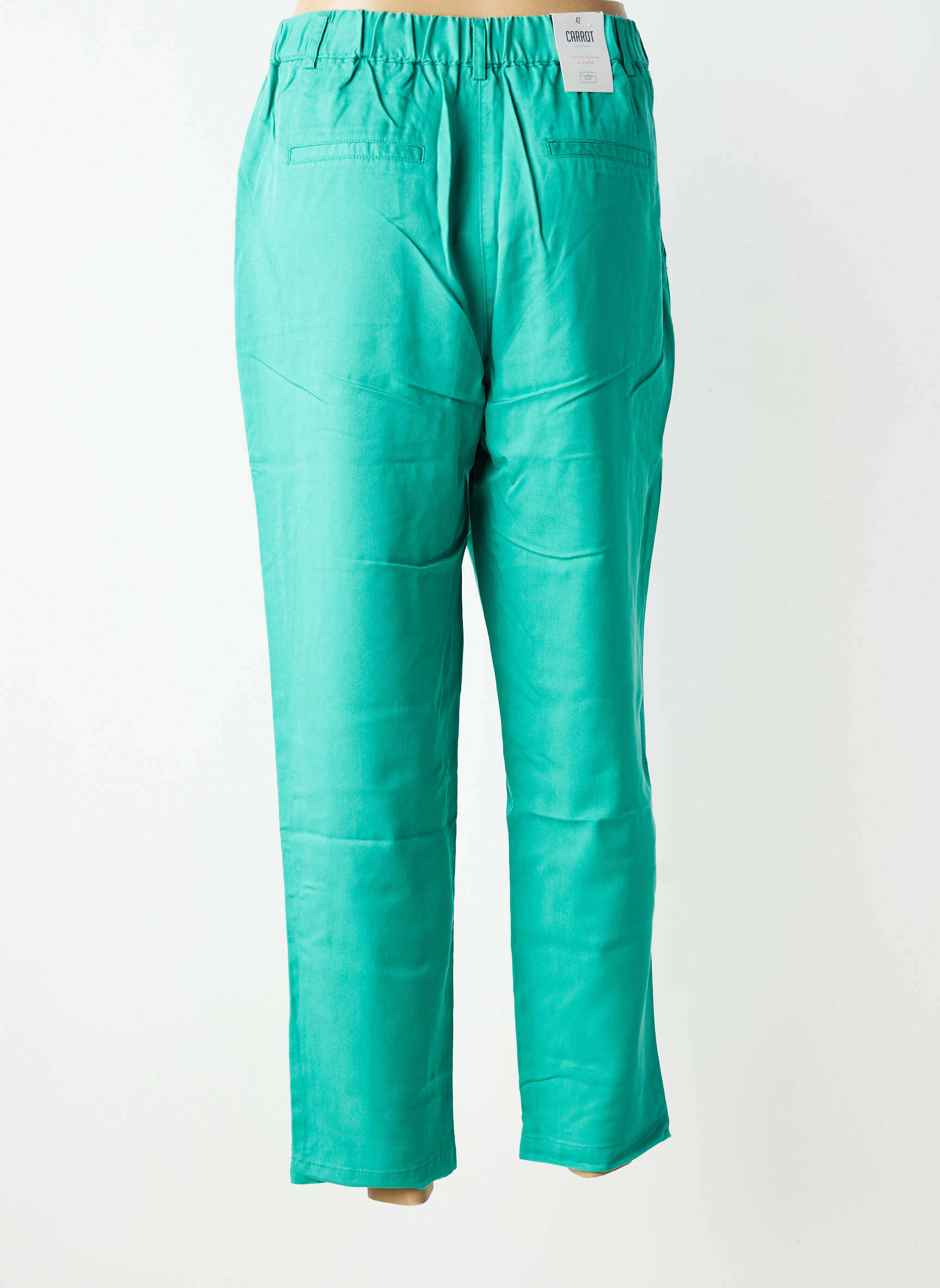 Pantalon slim taille élastique taille normale bleu C'EST BEAU LA VIE femme