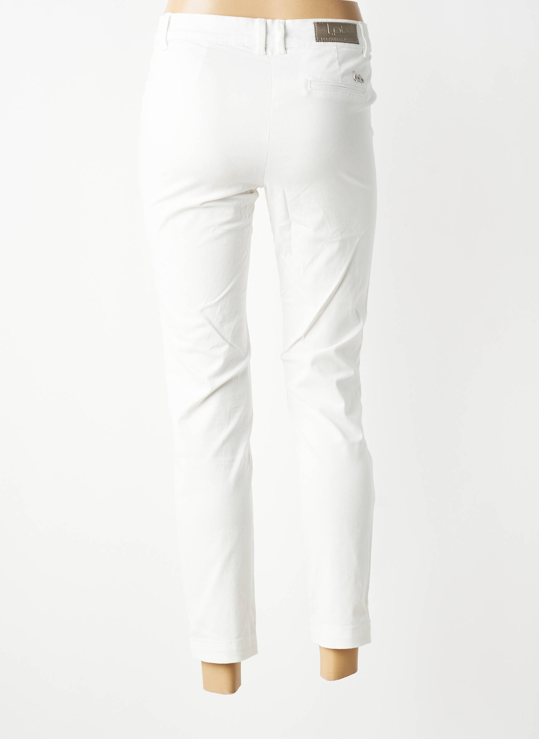 Pantalon slim stretch taille normale blanc LPB LES PETITES BOMBES  femme