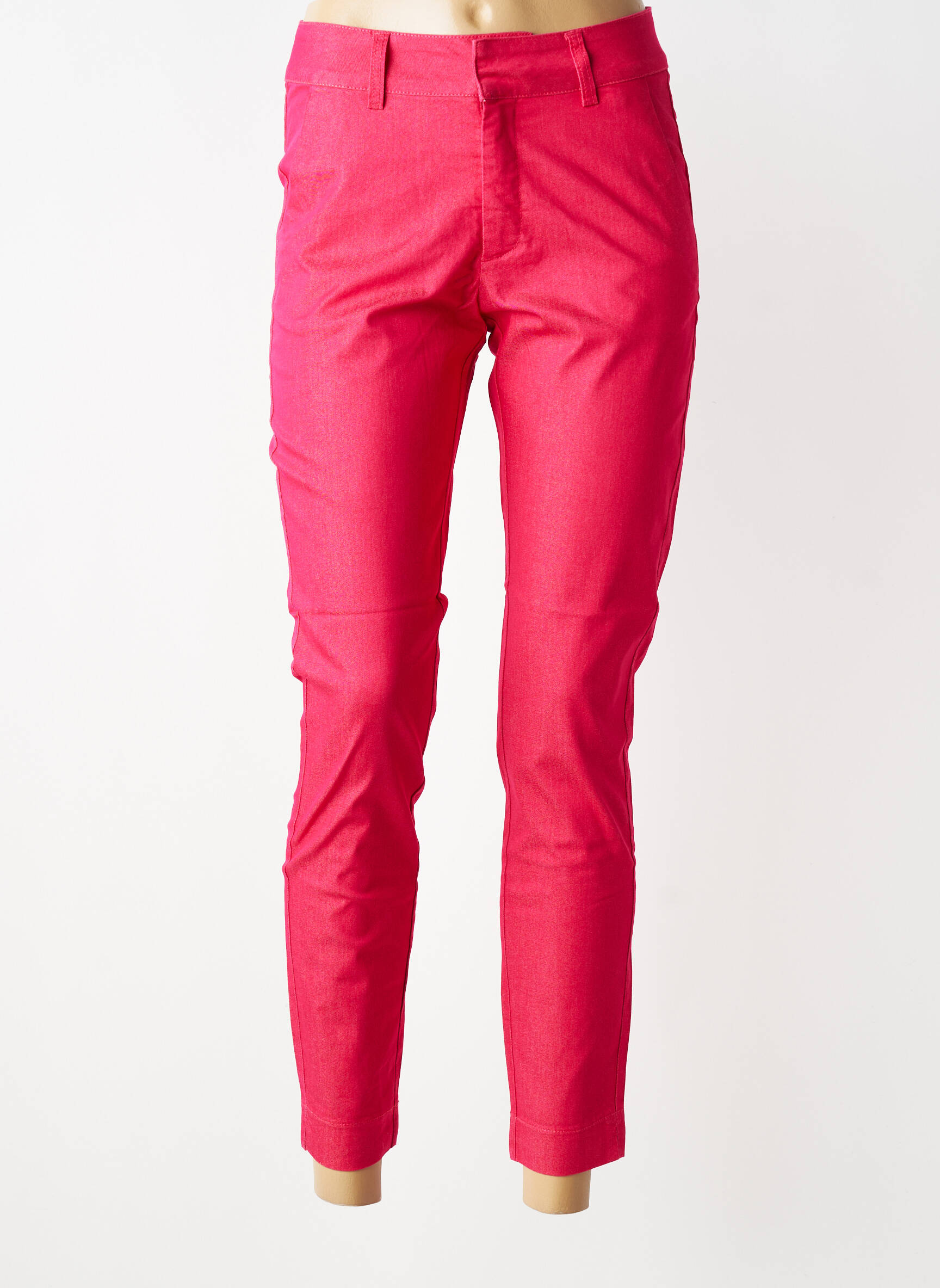 Pantalon slim stretch taille normale rose KAFFE femme