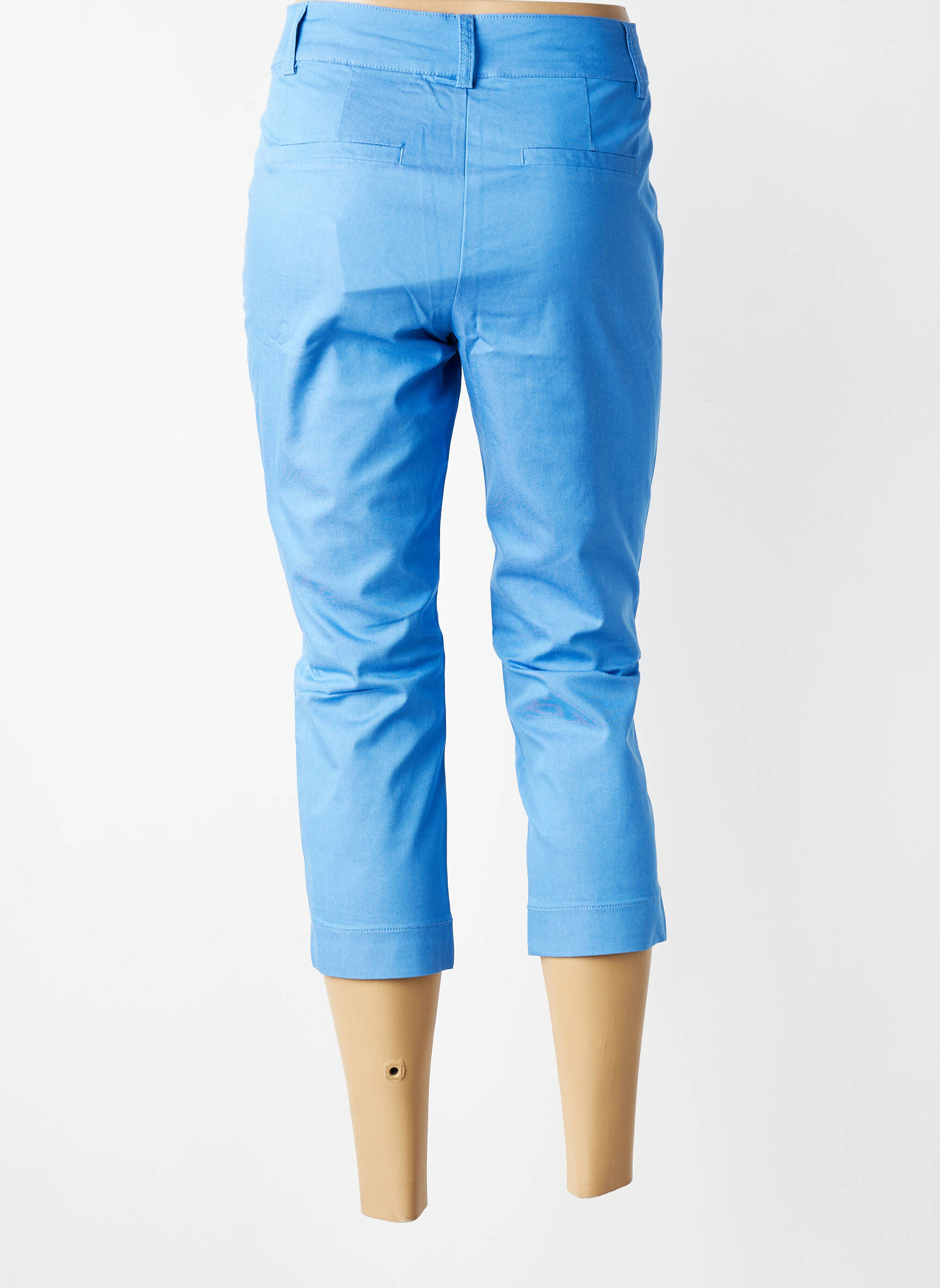 Pantacourt stretch taille normale bleu KAFFE femme