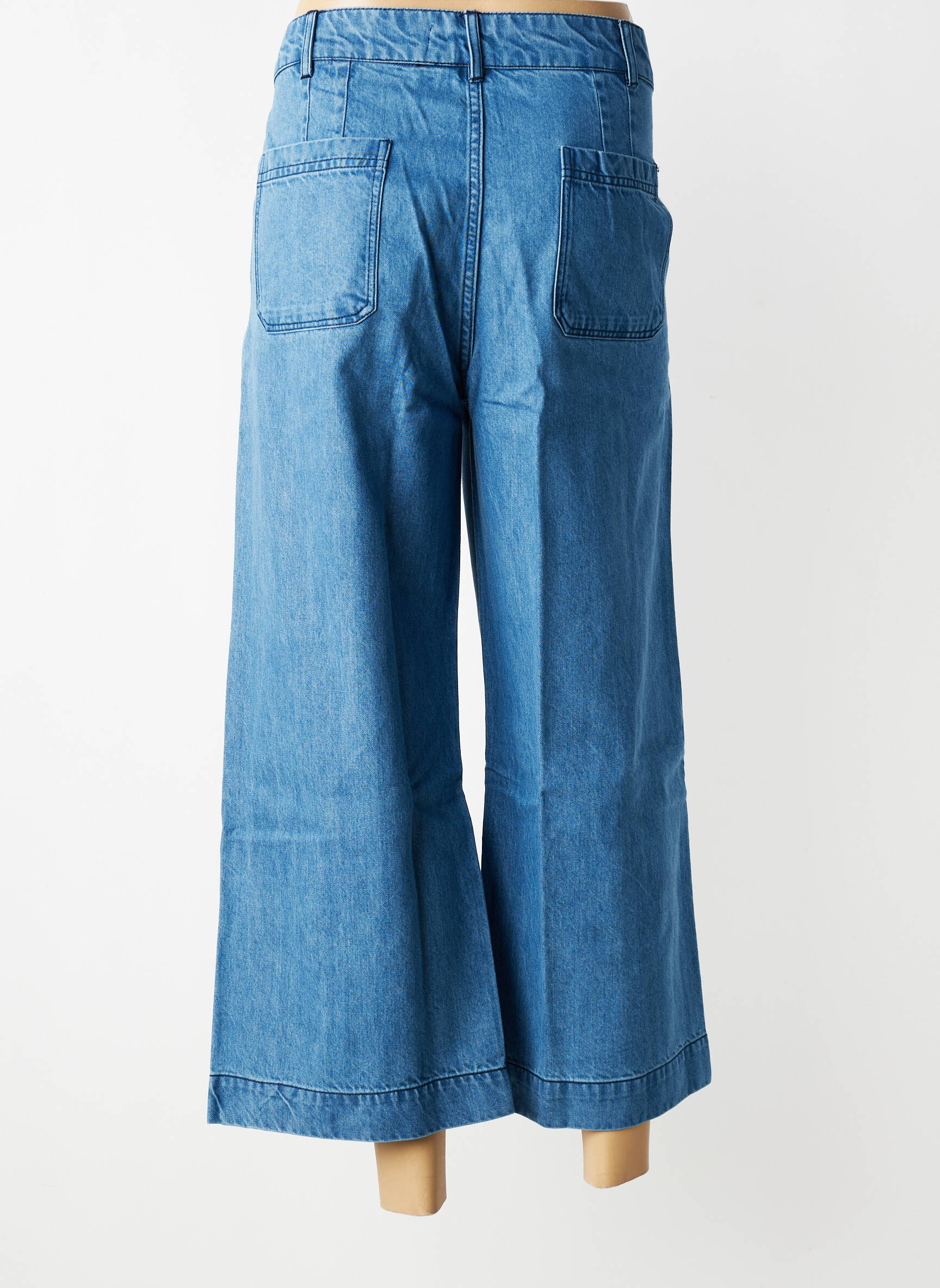 Pantalon large taille normale taille normale bleu LILY & ME femme