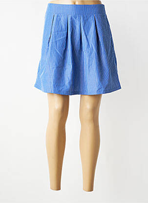 Jupe courte taille élastique bleu MOLLY BRACKEN femme
