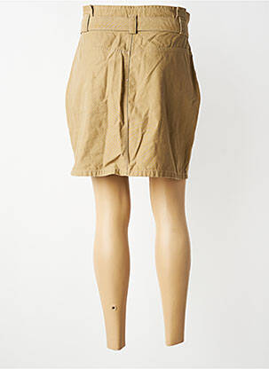 Jupe courte coupe droite marron ONLY femme