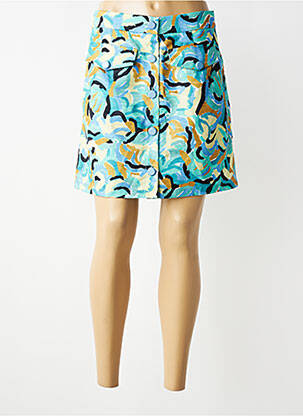 Jupe courte taille élastique bleu LILI SIDONIO femme