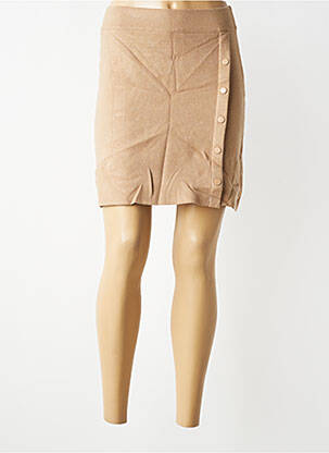 Jupe courte taille haute marron LILI SIDONIO femme