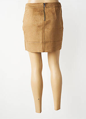 Jupe courte taille haute marron ONLY femme
