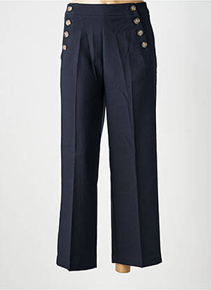Pantalon 7/8 stretch taille normale bleu C'EST BEAU LA VIE femme