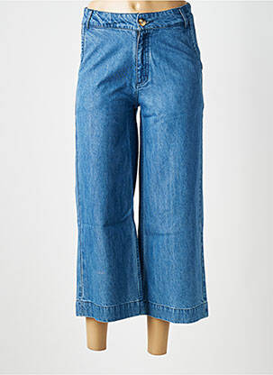 Pantacourt coupe droite taille normale bleu LILY & ME femme