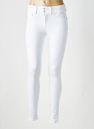 Pantalon slim tissage popeline taille normale blanc ONE SIZE FILTS ALL femme