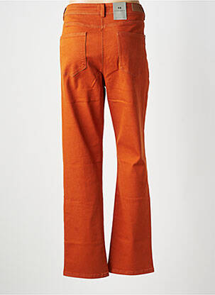 Pantalon droit fermeture zippée sous rabat boutonné taille normale orange DIANE LAURY femme