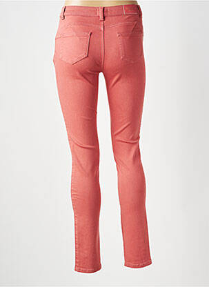 Pantalon slim tissage popeline taille normale rose C'EST BEAU LA VIE femme