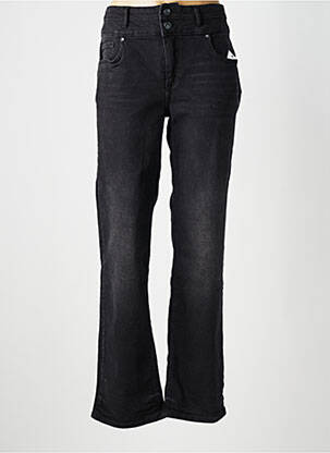 Jeans coupe droite stretch taille normale noir TIFFOSI femme