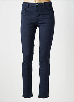 Pantalon slim stretch taille normale bleu fonce C'EST BEAU LA VIE femme