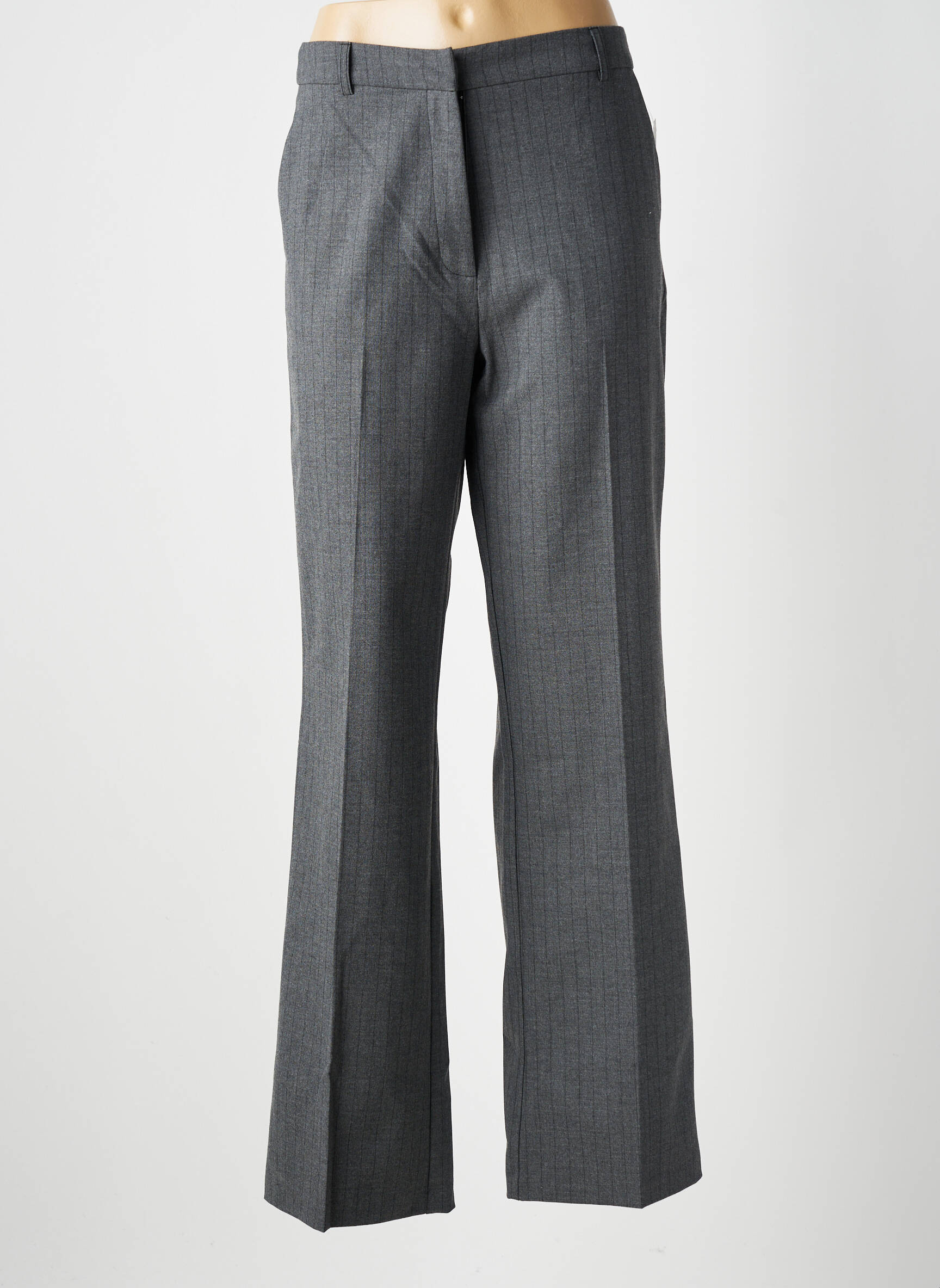 Pantalon droit stretch taille normale gris MORGAN femme
