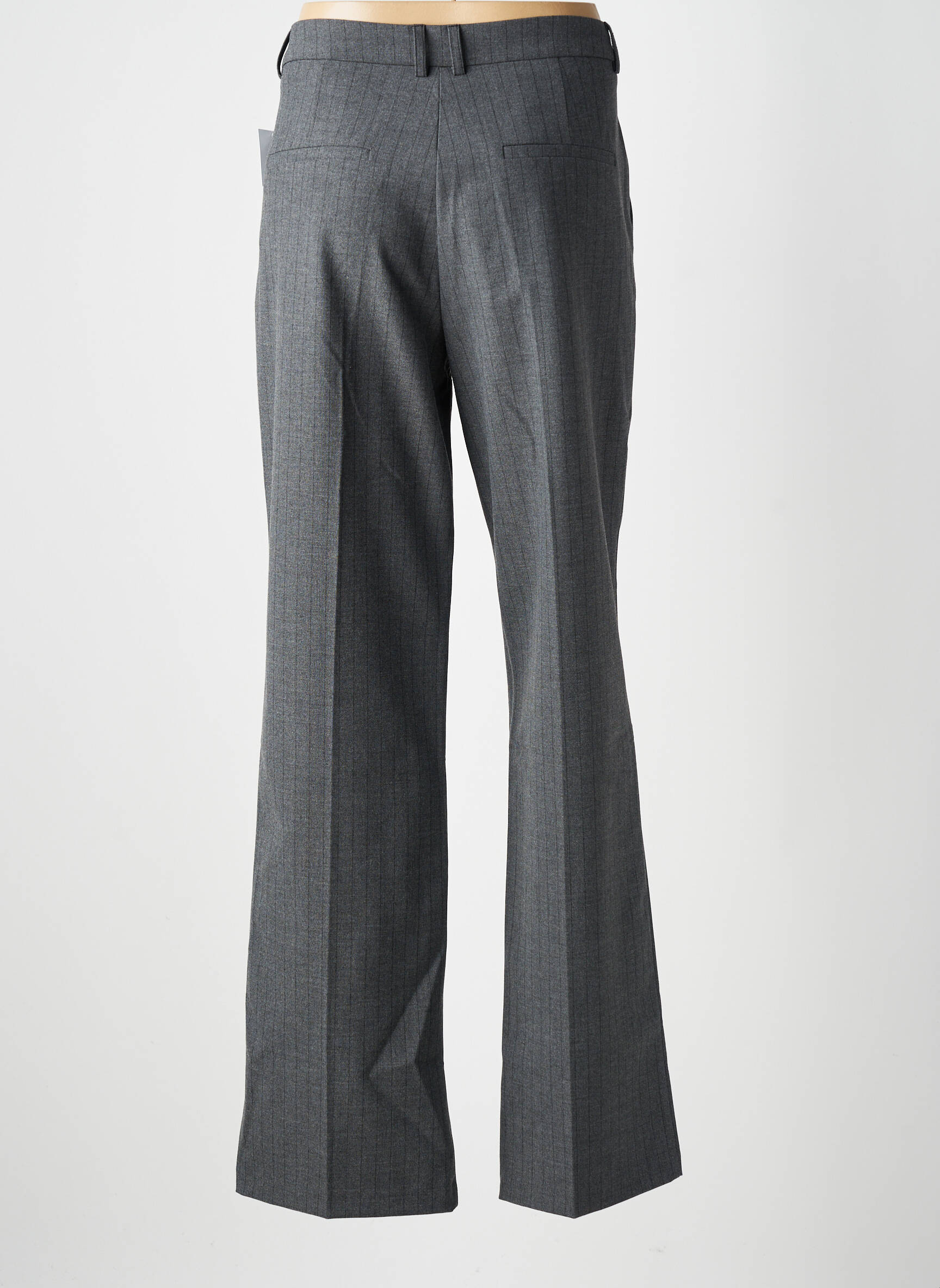 Pantalon droit stretch taille normale gris MORGAN femme