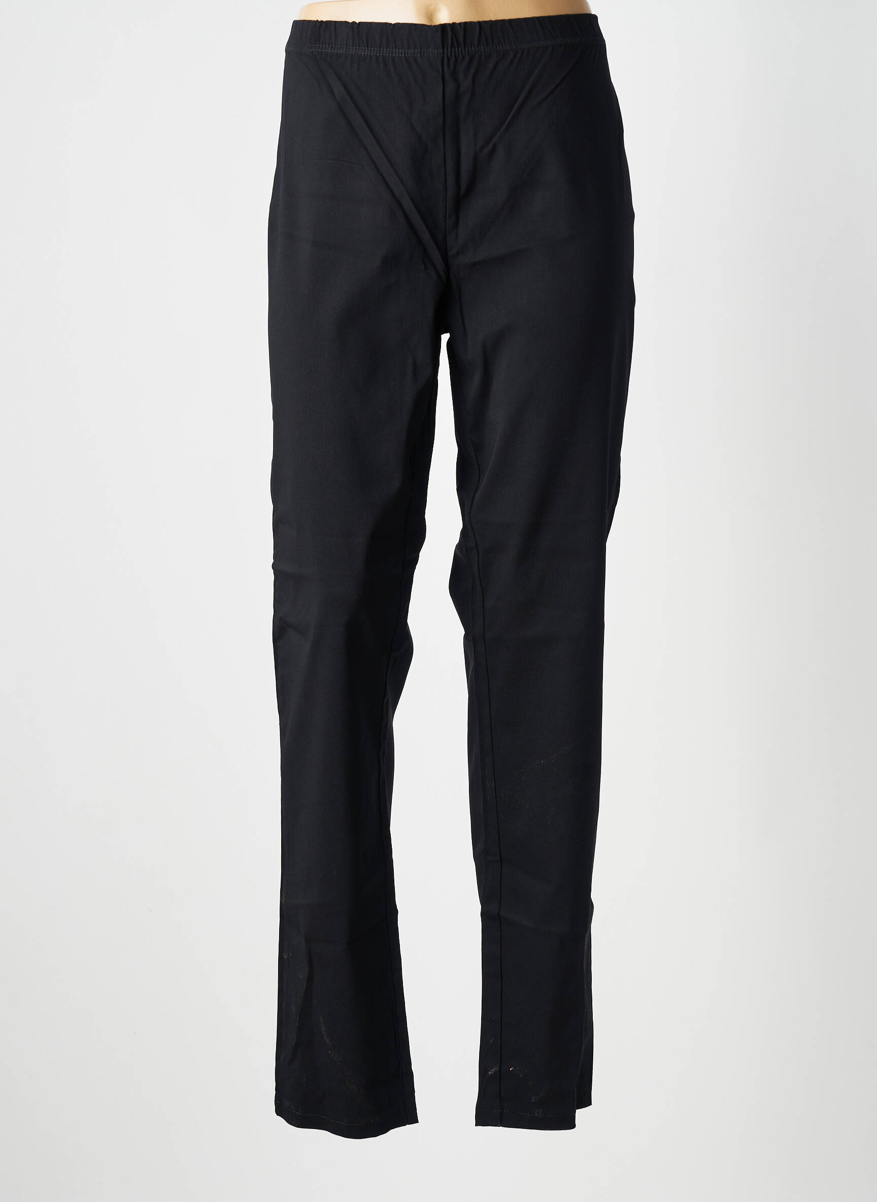 Pantalon droit stretch taille normale noir ZHENZI femme