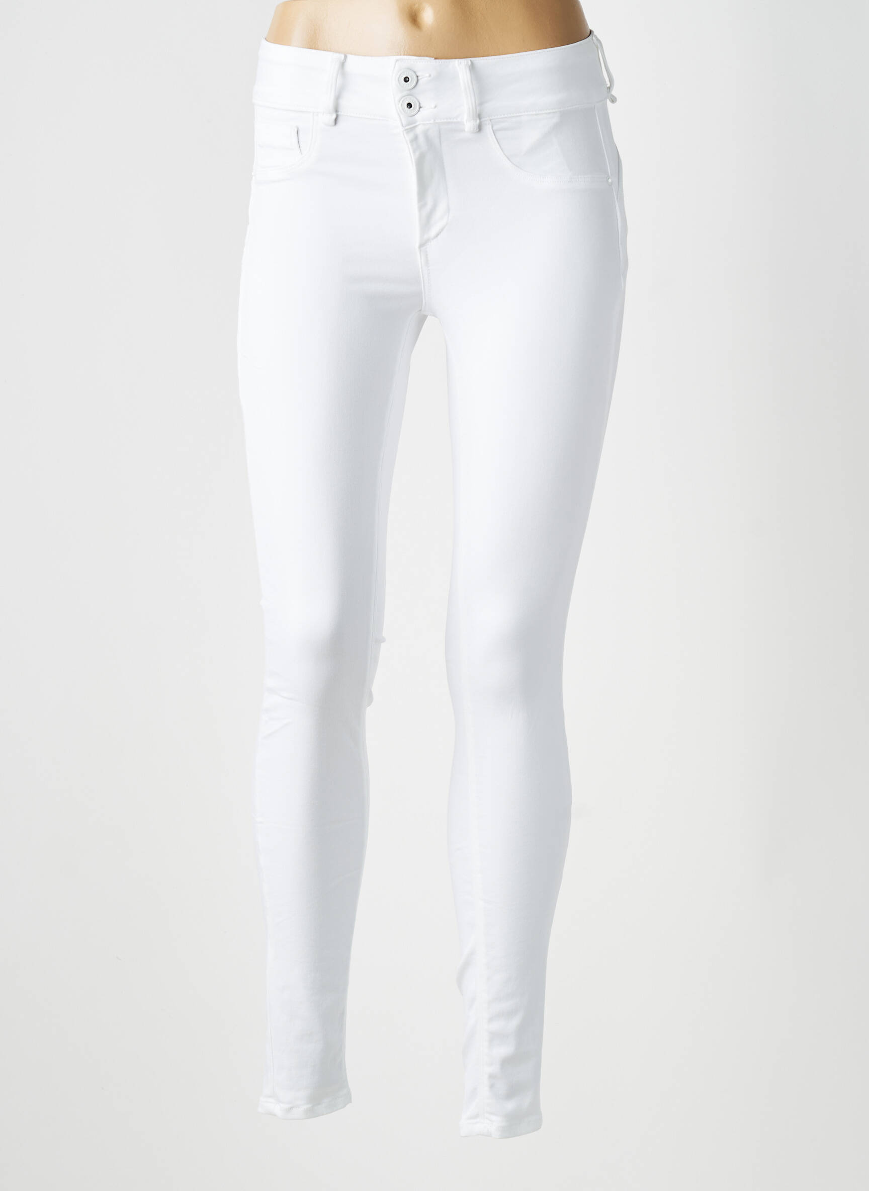 Pantalon slim tissage popeline taille normale blanc ONE SIZE FILTS ALL femme