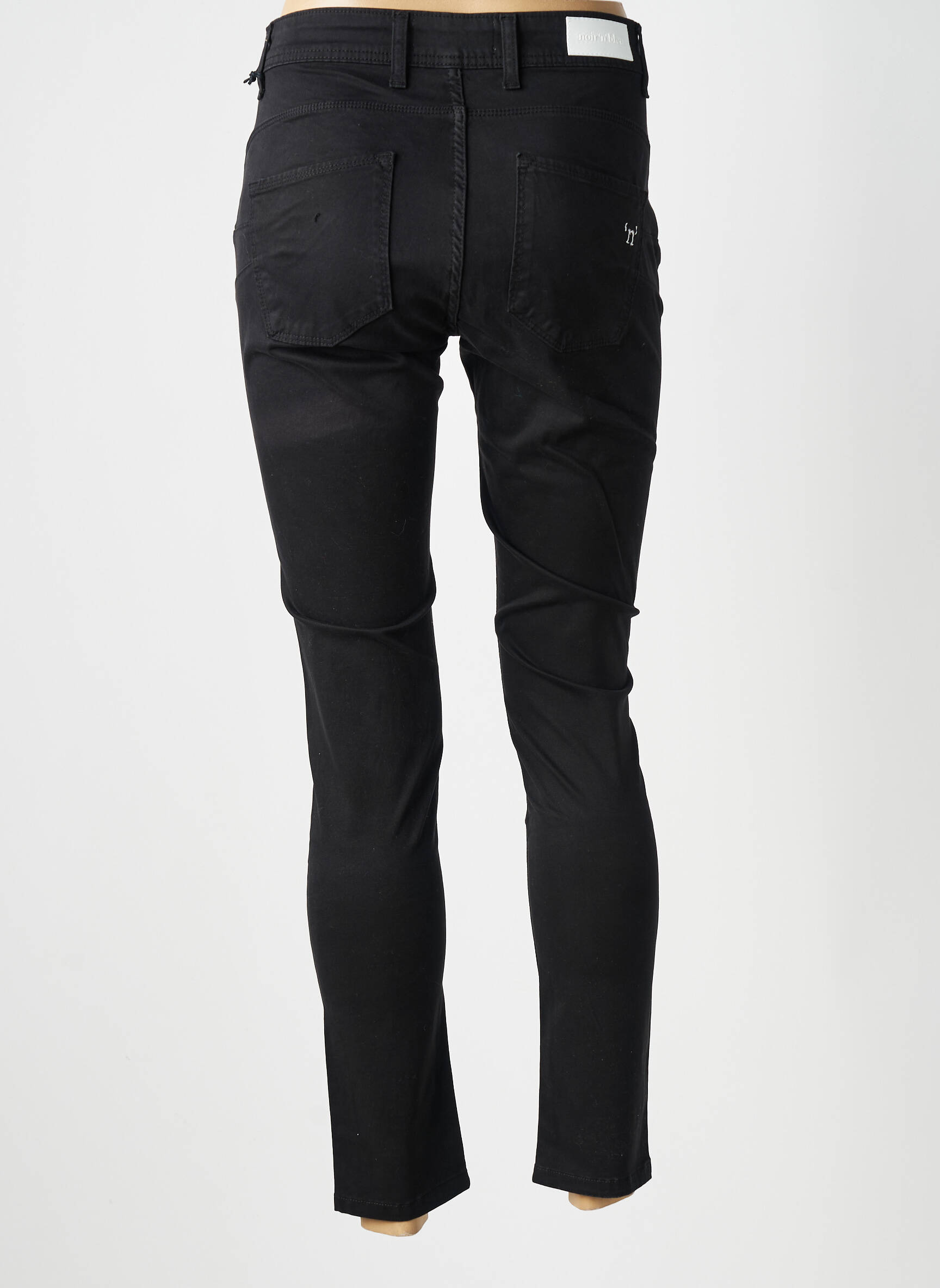 Pantalon slim tissage popeline taille normale noir NOIR'N'BLEU femme
