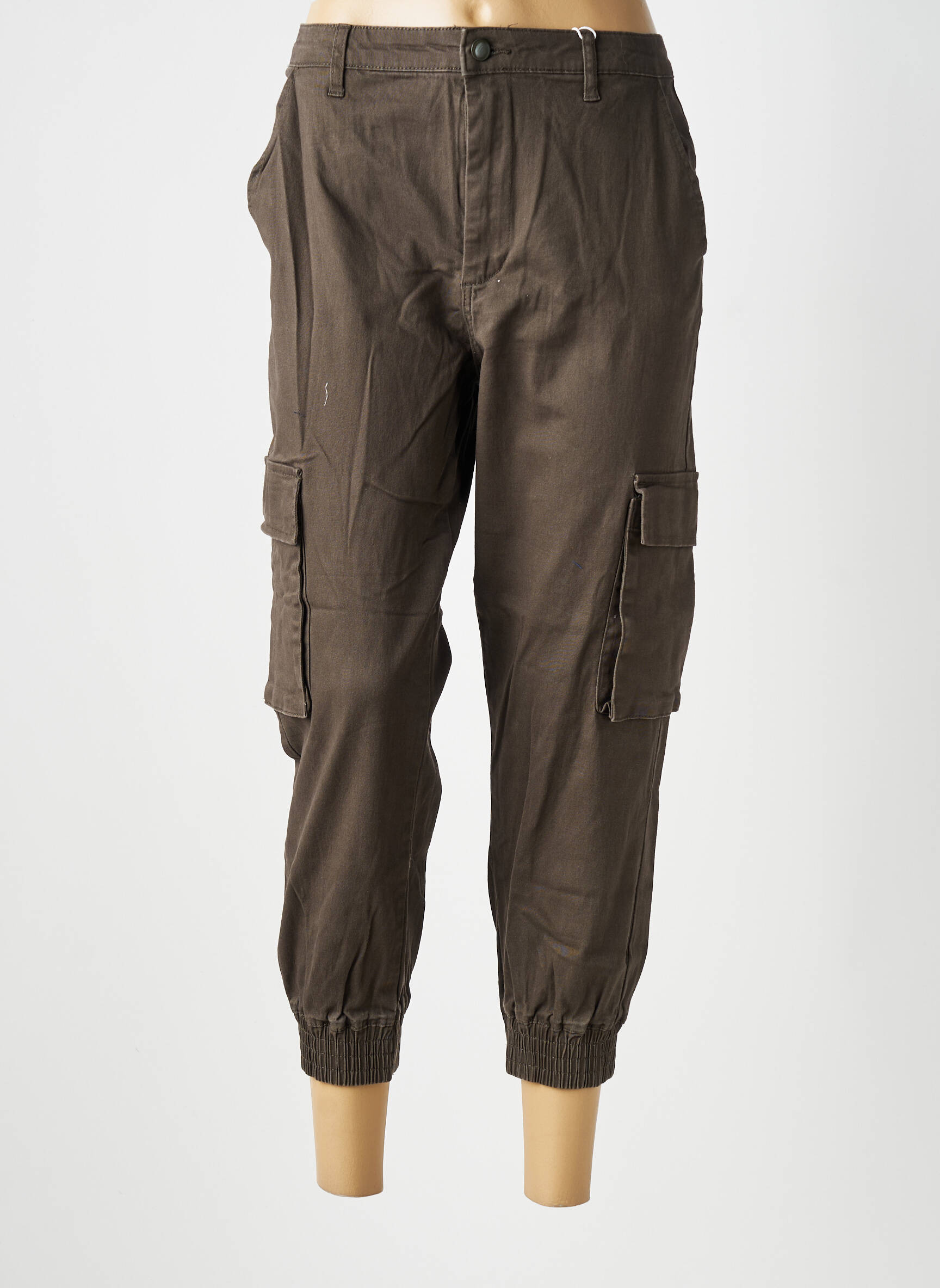 Pantalon cargo taille normale taille normale vert ONLY femme
