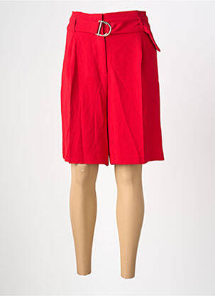 Bermuda taille haute taille haute rouge MORGAN femme