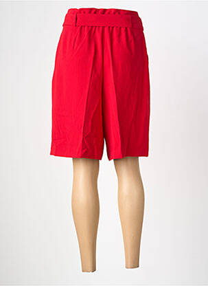 Bermuda taille haute taille haute rouge MORGAN femme