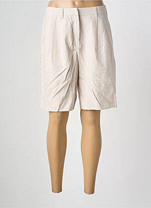 Bermuda taille haute taille haute beige PIECES femme