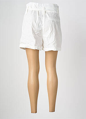 Short fermeture zippée sous rabat avec crochet taille haute blanc MOLLY BRACKEN femme