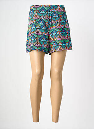 Short coupe fluide taille haute bleu MOLLY BRACKEN femme