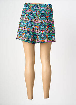Short coupe fluide taille haute bleu MOLLY BRACKEN femme