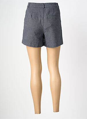 Short fermeture zippée sous rabat boutonné bleu ONLY femme